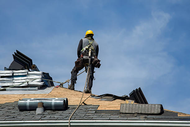 Professional Gutter Installation technician working in Dupont, CO